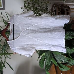 Gauze short-sleeve tunic top